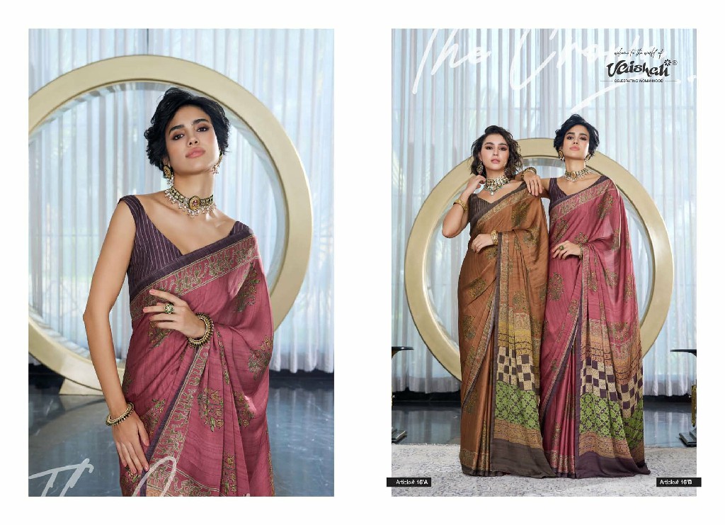 VAISHALI THE CROWN WHOLESALE PURE CRAPE DIGITAL PRINTED AMAZING SAREES FOR WOMEN ONLINE
