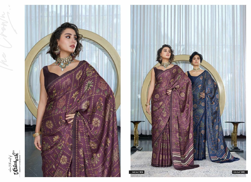 VAISHALI THE CROWN WHOLESALE PURE CRAPE DIGITAL PRINTED AMAZING SAREES FOR WOMEN ONLINE