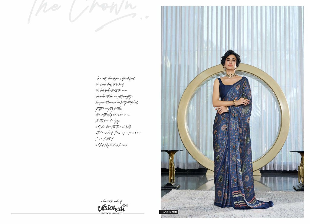 VAISHALI THE CROWN WHOLESALE PURE CRAPE DIGITAL PRINTED AMAZING SAREES FOR WOMEN ONLINE