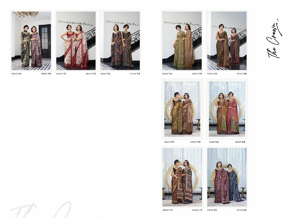 VAISHALI THE CROWN WHOLESALE PURE CRAPE DIGITAL PRINTED AMAZING SAREES FOR WOMEN ONLINE