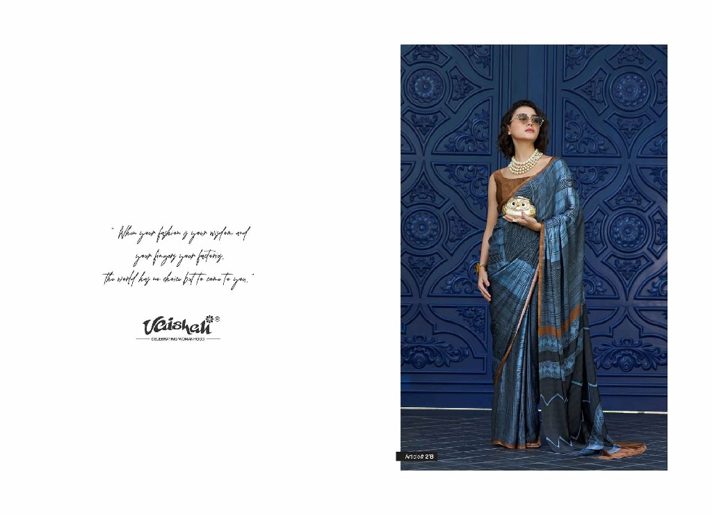 VAISHALI THE QUEENDOM WHOLESALE PURE CRAPE DIGITAL PRINTED BEAUTIFUL INDIAN SAREES FOR WOMEN EXPORTER