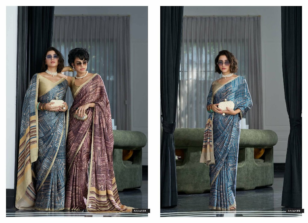 VAISHALI THE QUEENDOM WHOLESALE PURE CRAPE DIGITAL PRINTED BEAUTIFUL INDIAN SAREES FOR WOMEN EXPORTER