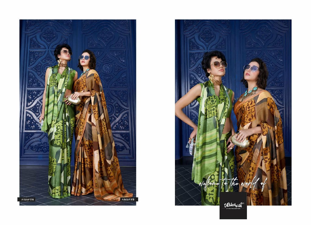 VAISHALI THE QUEENDOM WHOLESALE PURE CRAPE DIGITAL PRINTED BEAUTIFUL INDIAN SAREES FOR WOMEN EXPORTER