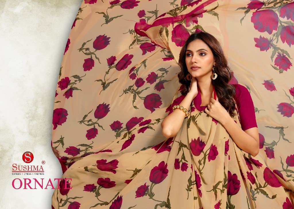 SUSHMA ORNATE WHOLESALE CRAZE PRINTED DAILY WEAR INDIAN SAREES FOR WOMEN SUPPLIER