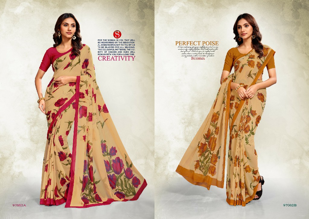 SUSHMA ORNATE WHOLESALE CRAZE PRINTED DAILY WEAR INDIAN SAREES FOR WOMEN SUPPLIER
