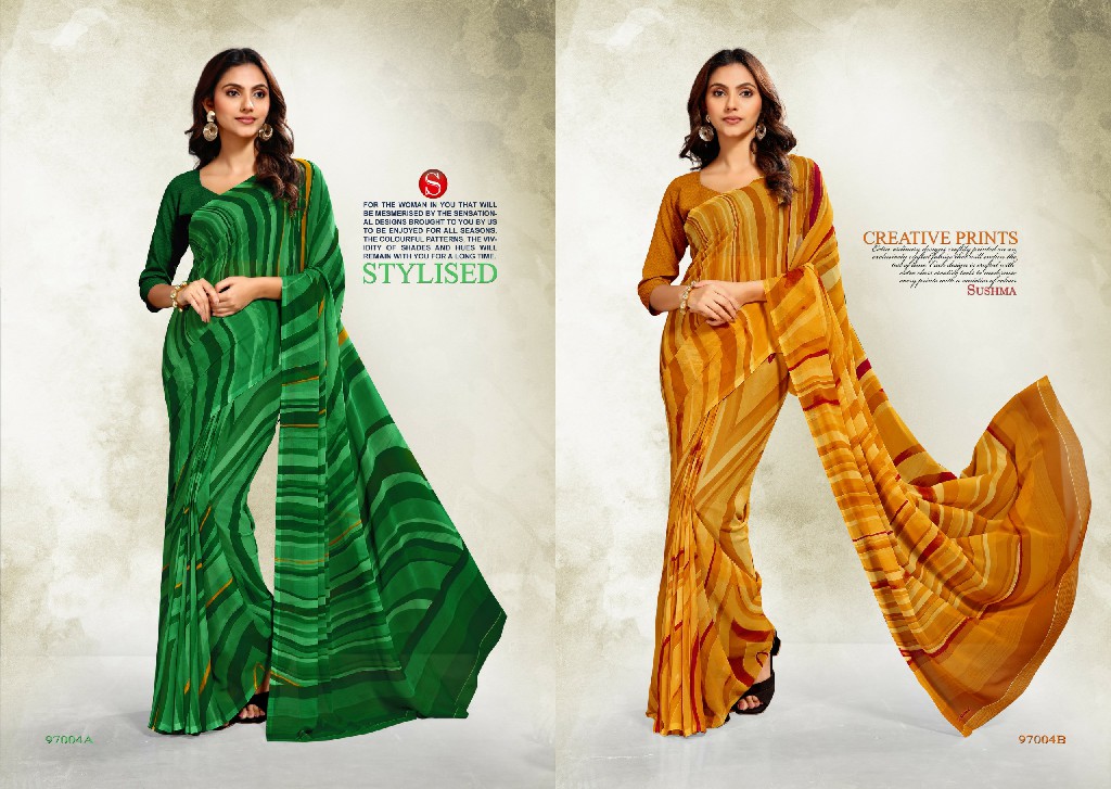 SUSHMA ORNATE WHOLESALE CRAZE PRINTED DAILY WEAR INDIAN SAREES FOR WOMEN SUPPLIER