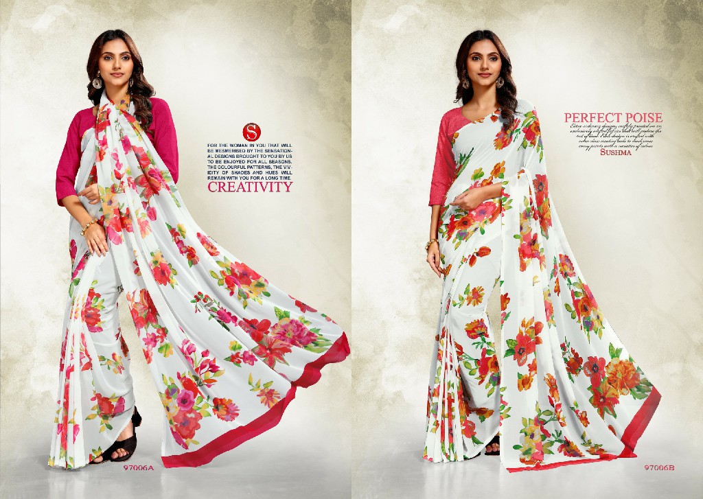 SUSHMA ORNATE WHOLESALE CRAZE PRINTED DAILY WEAR INDIAN SAREES FOR WOMEN SUPPLIER