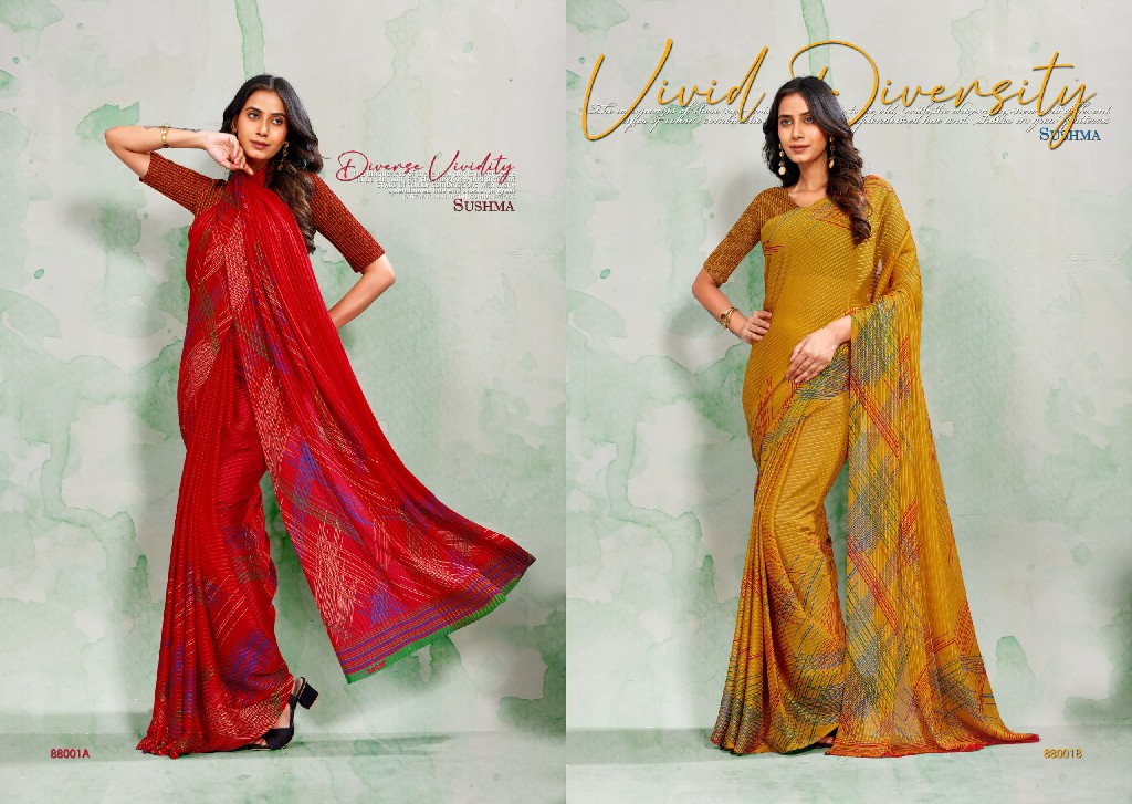 SUSHMA GLORIA VOL 2 WHOLESALE GEORGETTE SATIN BEAUTIFUL INDIAN SAREES FOR WOMEN ONLINE