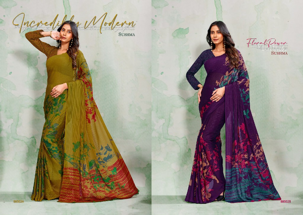 SUSHMA GLORIA VOL 2 WHOLESALE GEORGETTE SATIN BEAUTIFUL INDIAN SAREES FOR WOMEN ONLINE
