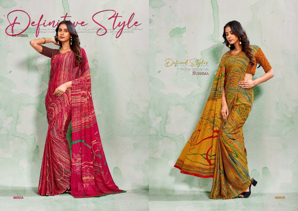 SUSHMA GLORIA VOL 2 WHOLESALE GEORGETTE SATIN BEAUTIFUL INDIAN SAREES FOR WOMEN ONLINE