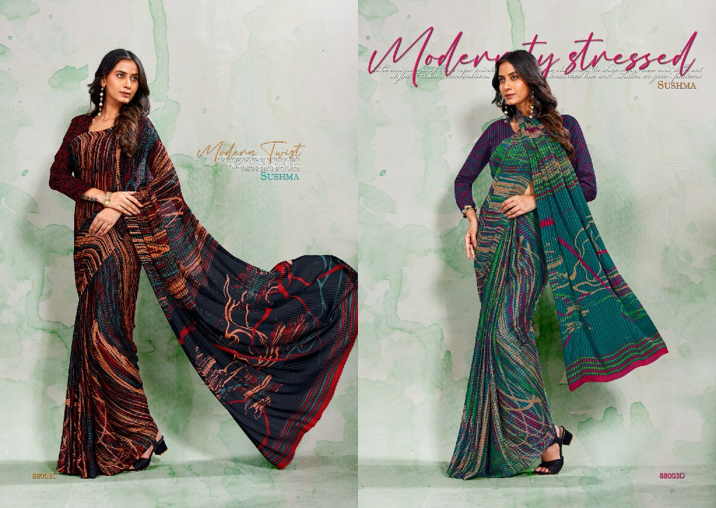SUSHMA GLORIA VOL 2 WHOLESALE GEORGETTE SATIN BEAUTIFUL INDIAN SAREES FOR WOMEN ONLINE