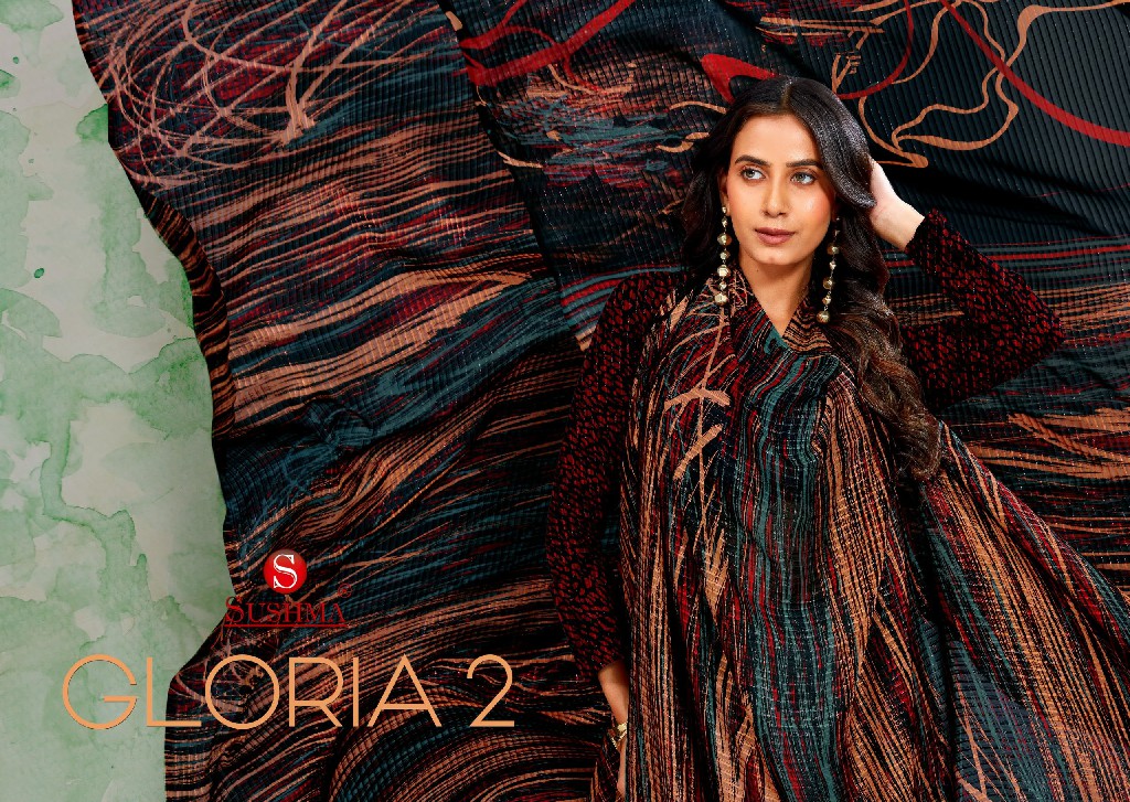 SUSHMA GLORIA VOL 2 WHOLESALE GEORGETTE SATIN BEAUTIFUL INDIAN SAREES FOR WOMEN ONLINE