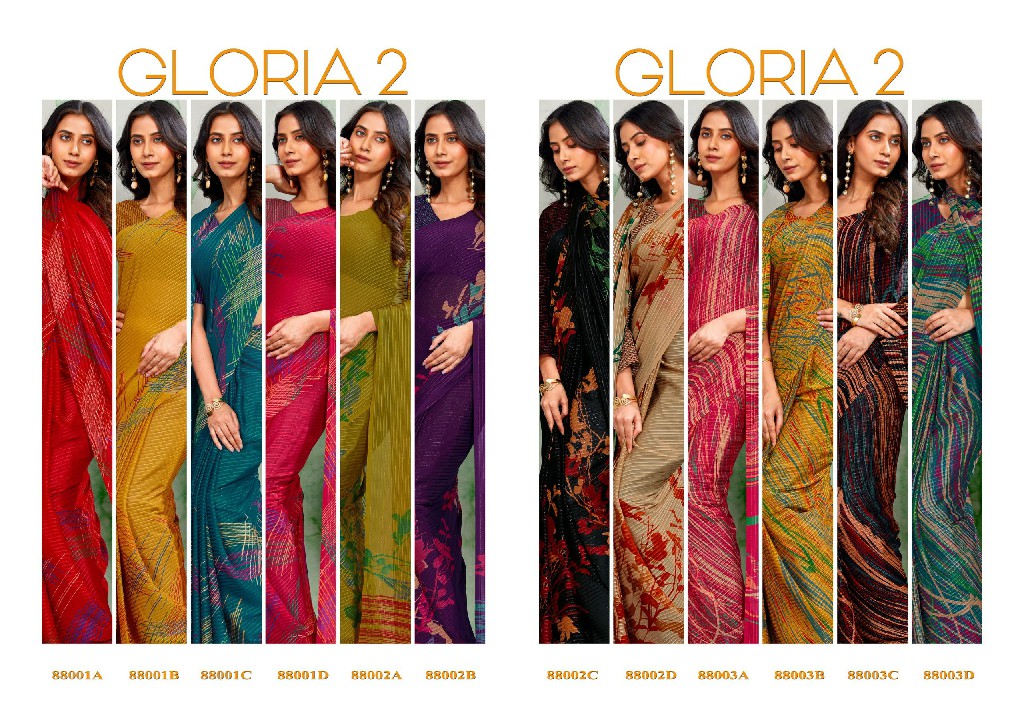 SUSHMA GLORIA VOL 2 WHOLESALE GEORGETTE SATIN BEAUTIFUL INDIAN SAREES FOR WOMEN ONLINE