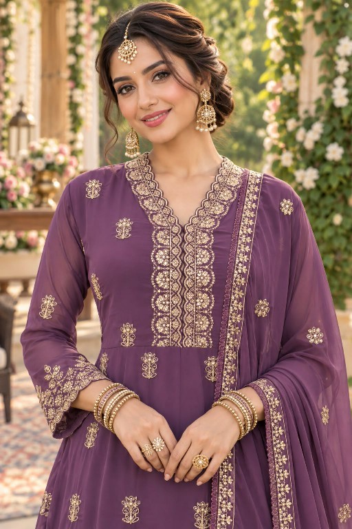 MRUDANGI SIYONA WHOLESALE READYMADE REAL GEORGETTE OCCASION WEAR PLAZZO STYLE 3 PCS SUITS EXPORTER