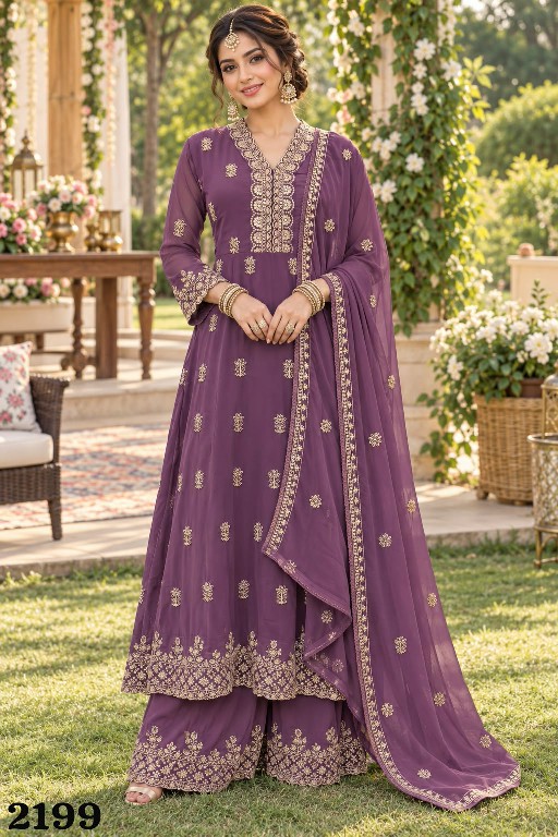 MRUDANGI SIYONA WHOLESALE READYMADE REAL GEORGETTE OCCASION WEAR PLAZZO STYLE 3 PCS SUITS EXPORTER