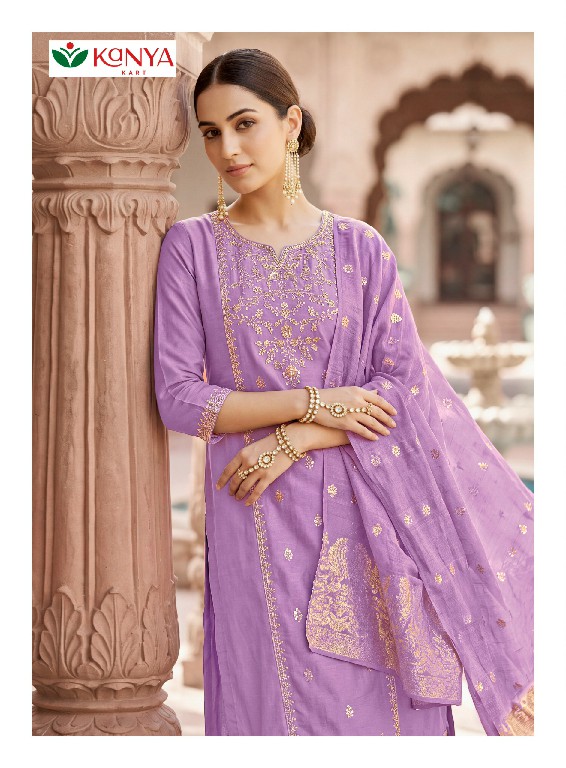 KANYA KART KARISHMA VOL 1 WHOLESALE READYMADE ROMAN SILK VIBRANT COLOUR A LINE CUT 3 PCS SUITS EXPORTER