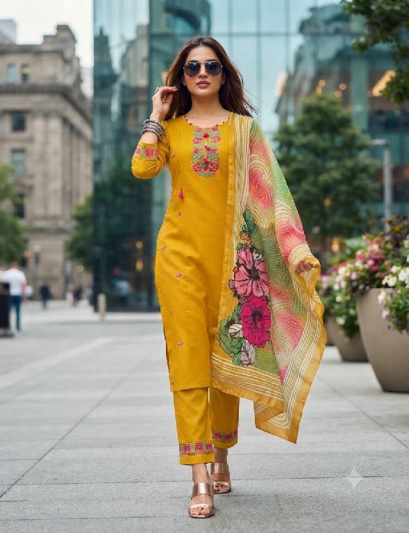TEXTILEDEAL SANGINI WHOLESALE READYMADE HEAVY COTTON FLEX BEAUTIFUL 3 PCS SUITS FOR EXPORT