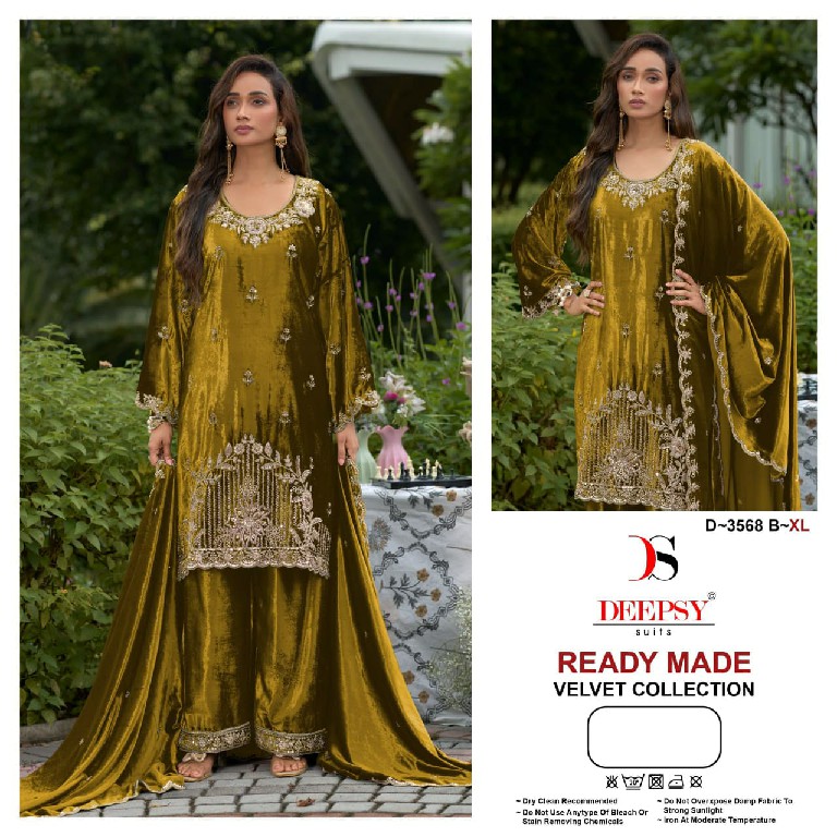 DEEPSY D.NO 3568 WHOLESALE READYMADE ICE VELVET BEATS WORK WINTER WEAR 3 PCS SUITS ONLINE
