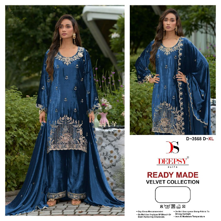 DEEPSY D.NO 3568 WHOLESALE READYMADE ICE VELVET BEATS WORK WINTER WEAR 3 PCS SUITS ONLINE
