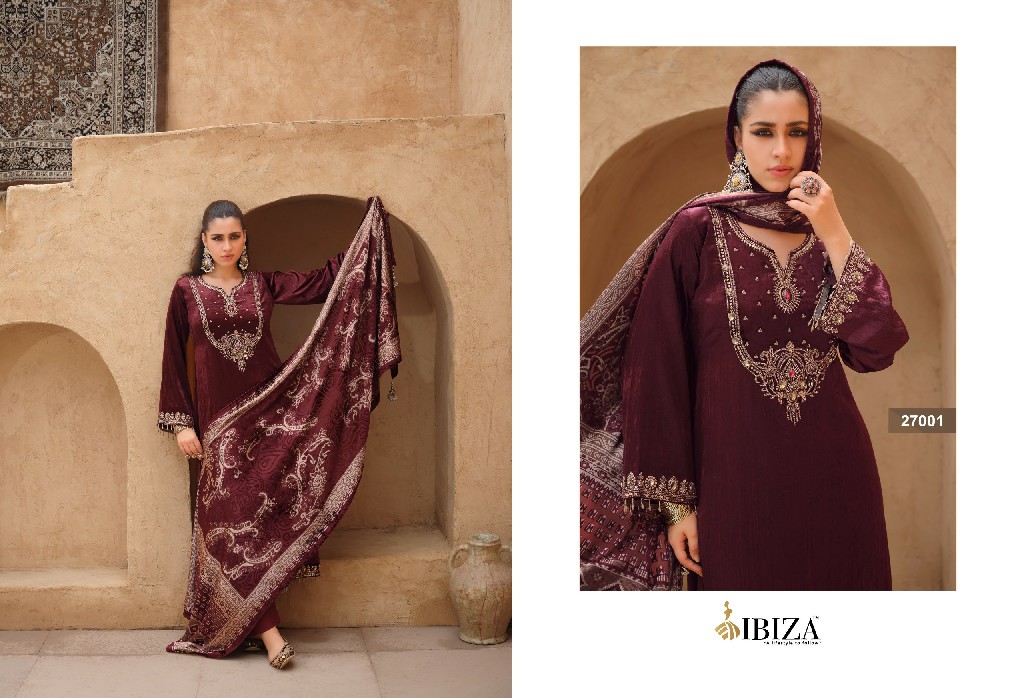 IBIZA MEHRAN WHOLESALE VISCOSE VELVET WINTER WEAR UNSTITCH SALWAR SUITS EXPORTER