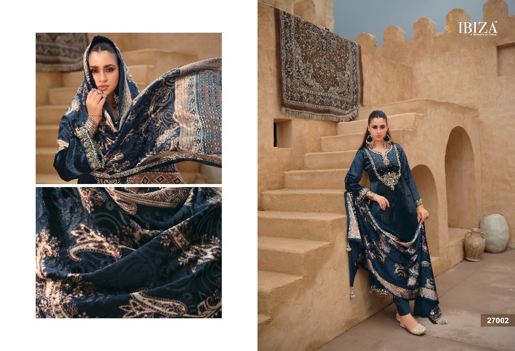 IBIZA MEHRAN WHOLESALE VISCOSE VELVET WINTER WEAR UNSTITCH SALWAR SUITS EXPORTER