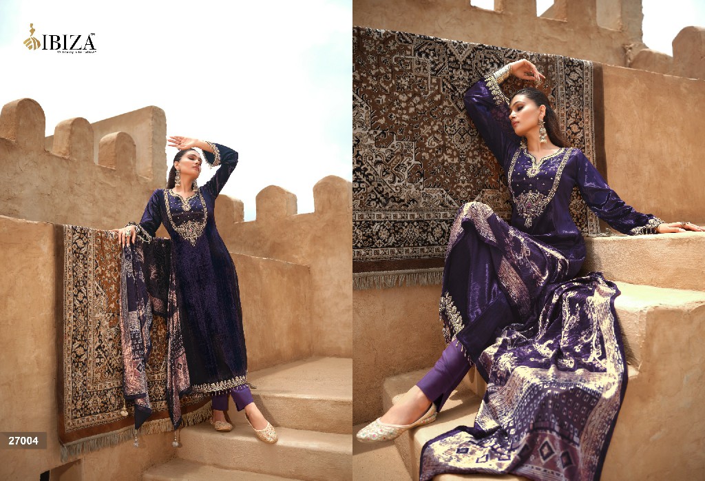 IBIZA MEHRAN WHOLESALE VISCOSE VELVET WINTER WEAR UNSTITCH SALWAR SUITS EXPORTER