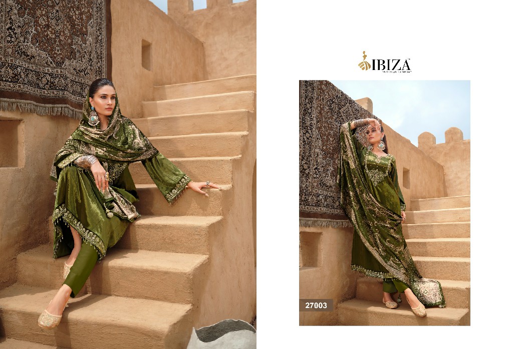 IBIZA MEHRAN WHOLESALE VISCOSE VELVET WINTER WEAR UNSTITCH SALWAR SUITS EXPORTER