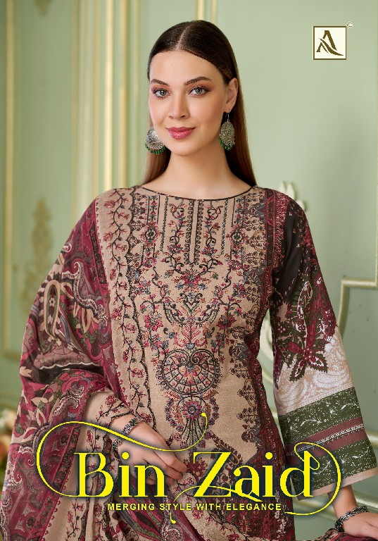 ALOK SUIT BIN ZAID WHOLESALE PURE CAMBRIC FANCY PAKISTANI UNSTITCH SALWAR SUITS SUPPLIER