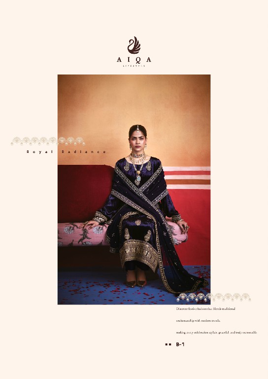 AIQA ZARNISH WHOLESALE VISCOSE VELVET WINTER FANCY DESIGN UNSTITCH SALWAR SUITS FOR EXPORT