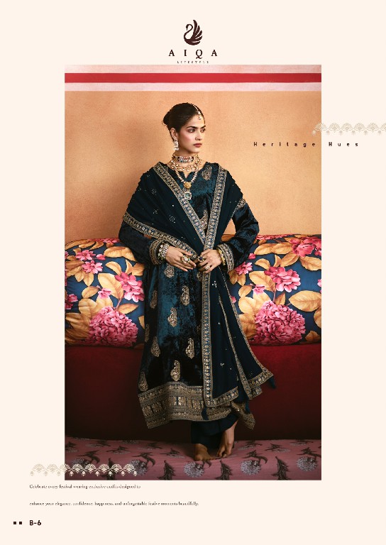AIQA ZARNISH WHOLESALE VISCOSE VELVET WINTER FANCY DESIGN UNSTITCH SALWAR SUITS FOR EXPORT