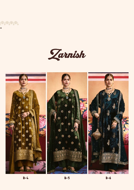 AIQA ZARNISH WHOLESALE VISCOSE VELVET WINTER FANCY DESIGN UNSTITCH SALWAR SUITS FOR EXPORT