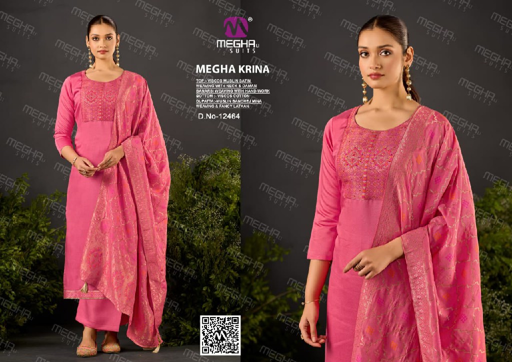 MEGHALI KRINA WHOLESALE MUSLIN FESTIVE LOOK UNSTITCH SALWAR SUITS EXPORTER