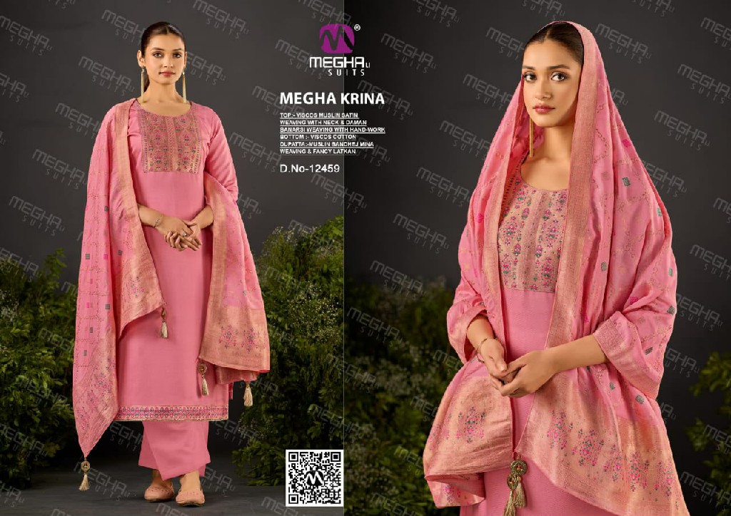 MEGHALI KRINA WHOLESALE MUSLIN FESTIVE LOOK UNSTITCH SALWAR SUITS EXPORTER