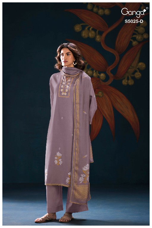 GANGA FIORI S5025 WHOLESALE PREMIUM COTTON CLASSY DESIGN UNSTITCH SALWAR SUITS SUPPLIER