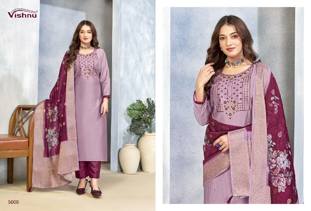 VISHNU SARITA WHOLESALE VERTICAN SILK BEAUTIFUL UNSTITCH SALWAR SUITS FOR EXPORT