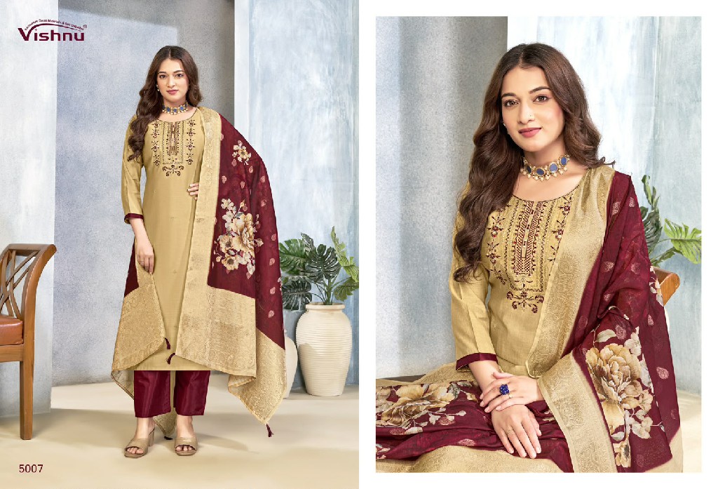 VISHNU SARITA WHOLESALE VERTICAN SILK BEAUTIFUL UNSTITCH SALWAR SUITS FOR EXPORT