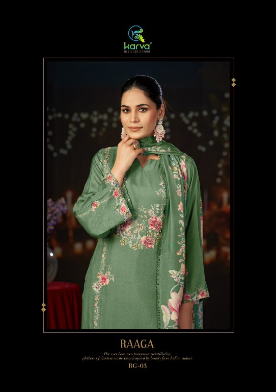 KARVA RAAGA VOL 2 WHOLESALE VISCOSE MUSLIN FESTIVE LOOK UNSTITCH SALWAR SUITS ONLINE