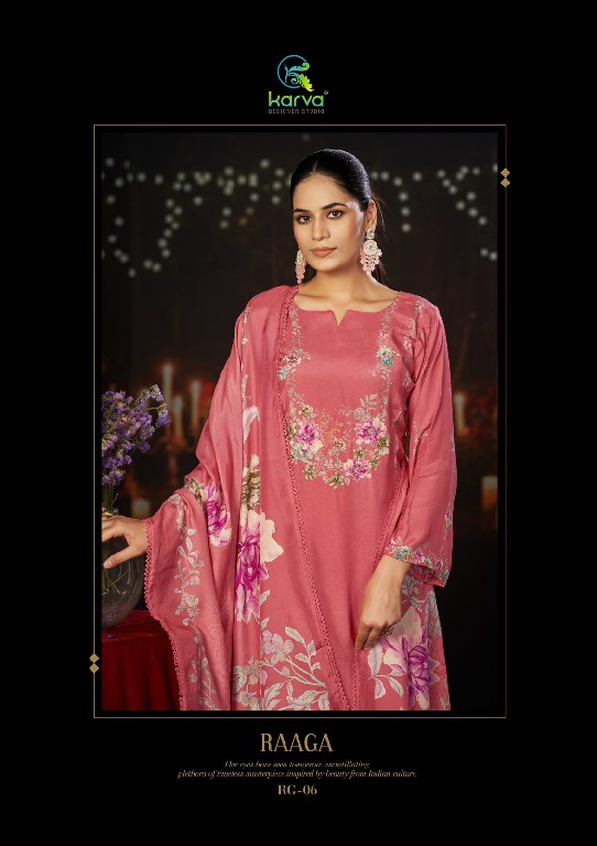 KARVA RAAGA VOL 2 WHOLESALE VISCOSE MUSLIN FESTIVE LOOK UNSTITCH SALWAR SUITS ONLINE