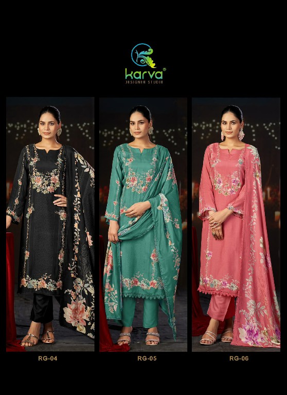 KARVA RAAGA VOL 2 WHOLESALE VISCOSE MUSLIN FESTIVE LOOK UNSTITCH SALWAR SUITS ONLINE