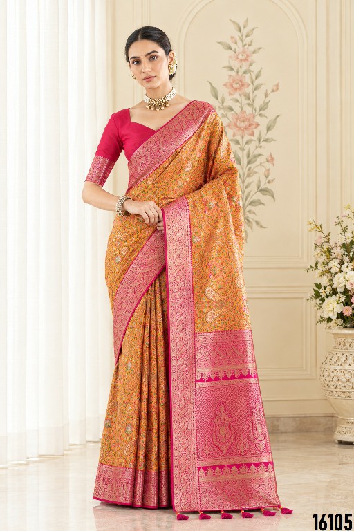 SL MRDVANGI D.NO 16101 TO 16107 WHOLESALE PASHMINA SILK FESTIVE WEAR SAREES FOR WOMEN ONLINE