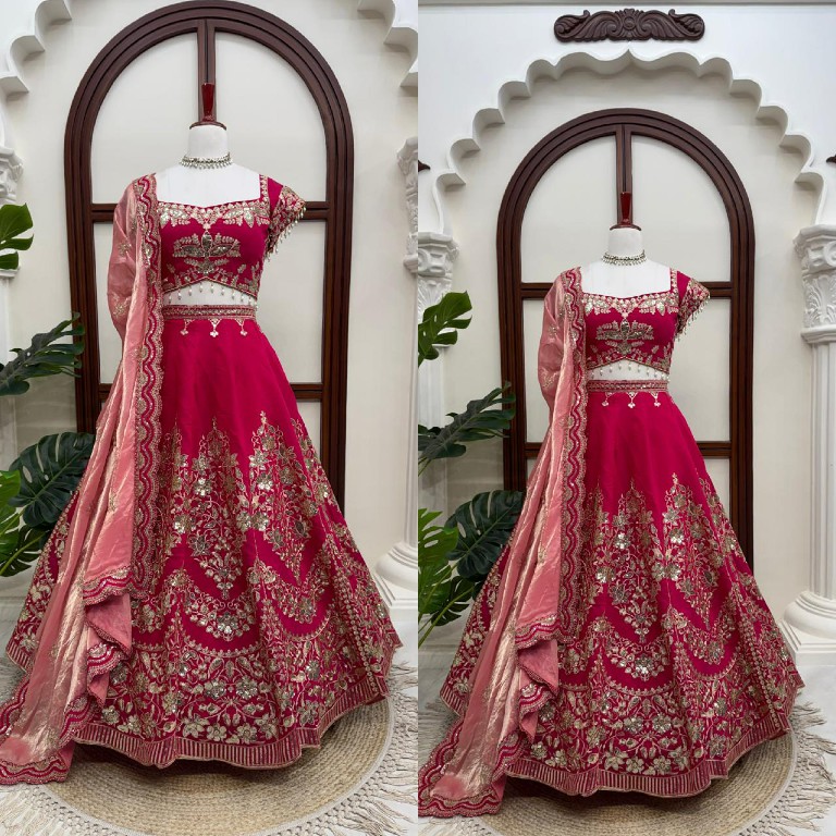 TEXTILEDEAL D.NO QRC-408 WHOLESALE MUL CHANDERI HEAVY BOUTIQUE COLLECTION LEHENGA CHOLI FOR EXPORT