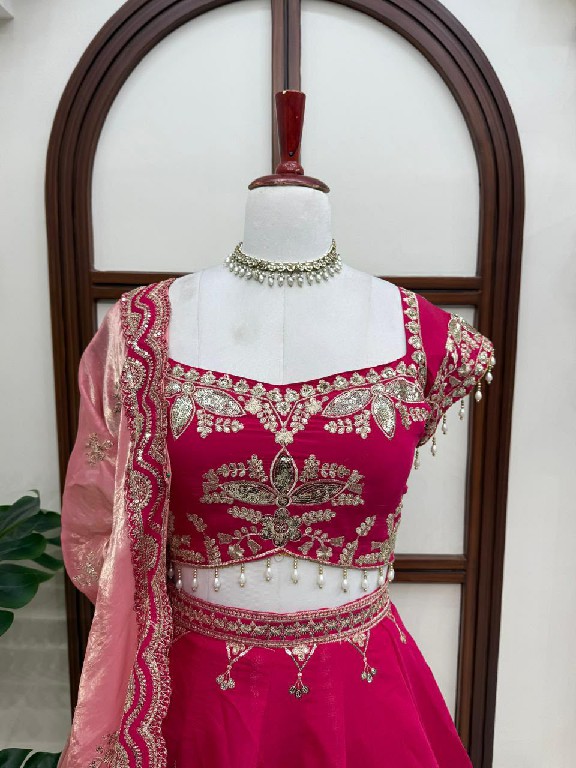 TEXTILEDEAL D.NO QRC-408 WHOLESALE MUL CHANDERI HEAVY BOUTIQUE COLLECTION LEHENGA CHOLI FOR EXPORT