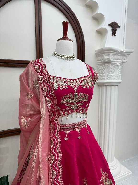 TEXTILEDEAL D.NO QRC-408 WHOLESALE MUL CHANDERI HEAVY BOUTIQUE COLLECTION LEHENGA CHOLI FOR EXPORT