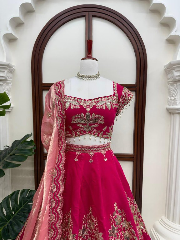 TEXTILEDEAL D.NO QRC-408 WHOLESALE MUL CHANDERI HEAVY BOUTIQUE COLLECTION LEHENGA CHOLI FOR EXPORT