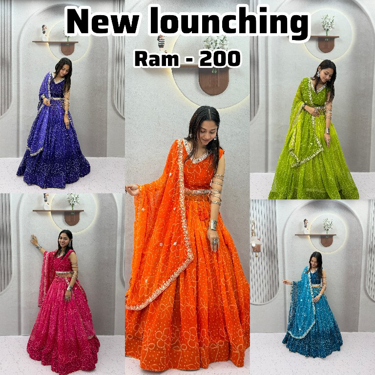 SHREE RAM CREATION D.NO 200 WHOLESALE READYMADE FOX GEORGETE NAVRATRI SPECIAL LEHENGA CHOLI FOR WOMEN EXPORTER