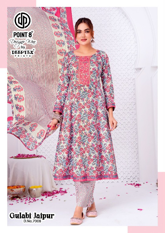 DEEPTEX GULABI JAIPUR VOL 7 WHOLESALE READYMADE COTTON CASUAL WEAR ANARKALI 3 PCS SUITS SUPPLIER
