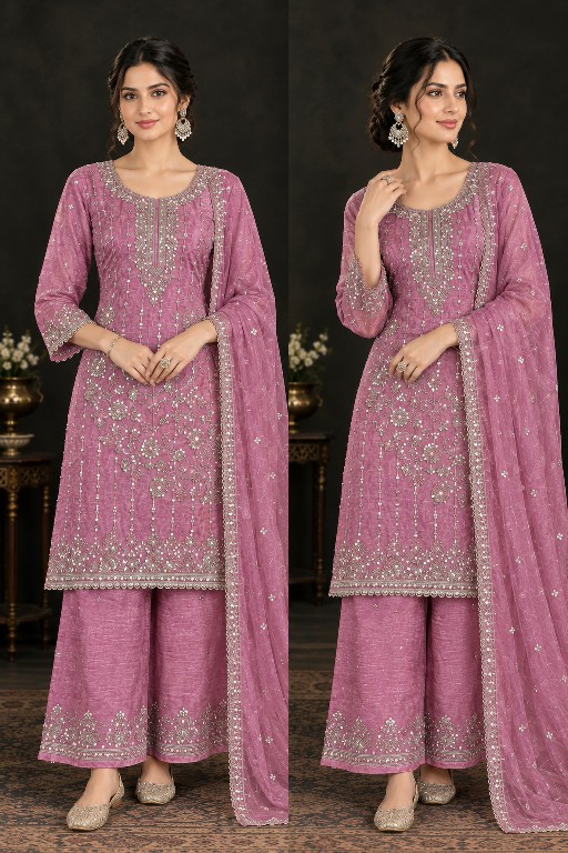 NLO D.NO 1242 WHOLESALE READYMADE SALSA BEADS WORK ELEGANT LOOK 3 PCS SUITS ONLINE