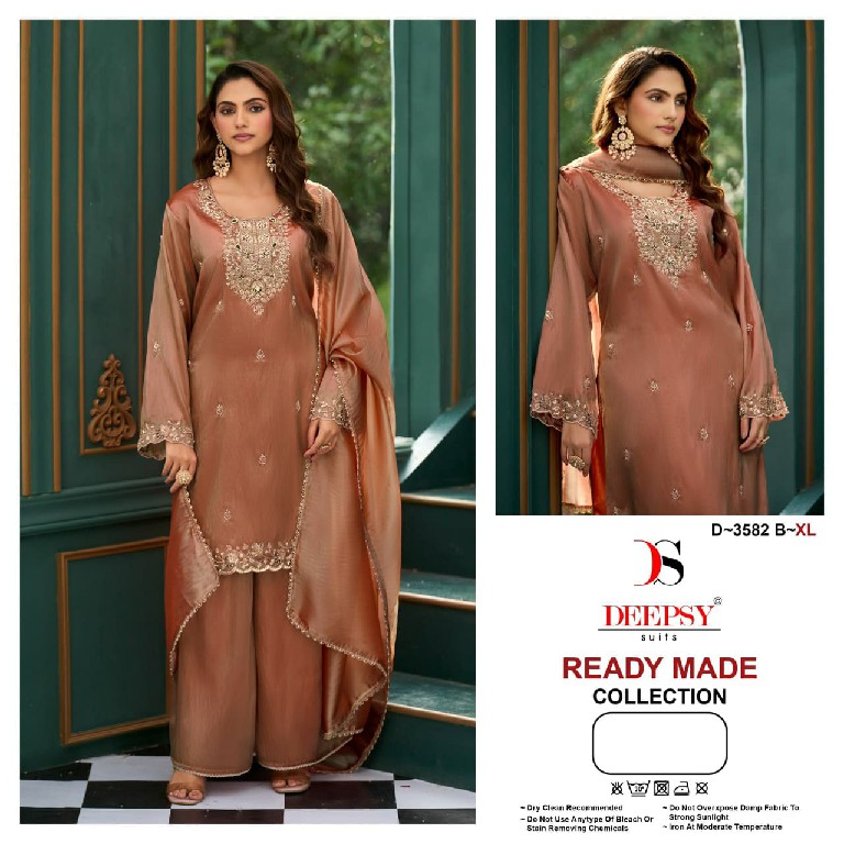 DEEPSY D.NO 3582 WHOLESALE READYMADE KIMKHAA SILK UNIQUE PAKISTANI 3 PCS SUITS SUPPLIER