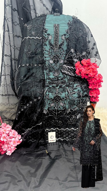 SHANAYA ROSE HAND CRAFT D.NO 187 WHOLESALE ORGANZA TISSUE HEAVY WORK UNSTITCH SALWAR KAMEEZ ONLINE