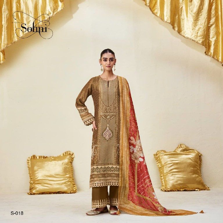 KIMORA SOHNI AMBI WHOLESALE PURE ZARI SILK FESTIVE LOOK UNSTITCH SALWAR SUITS EXPORTER